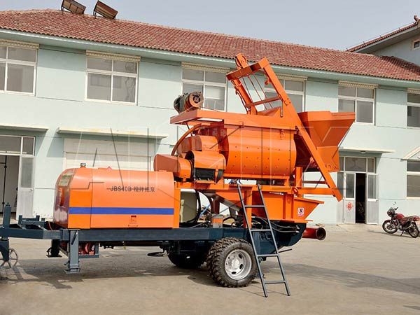 concrete pump with mixer