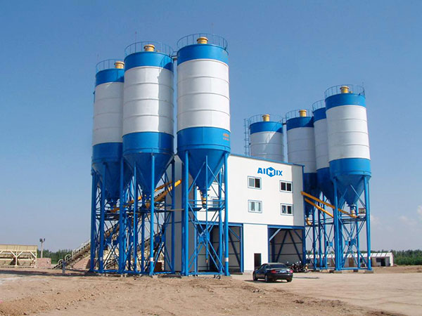 stationary concrete batching plant