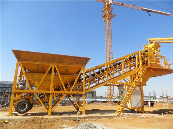 AJY-35 mobile concrete batching mixing plant